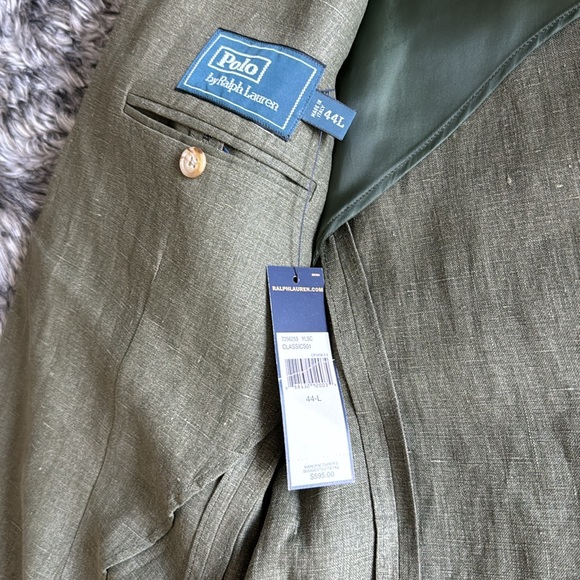 Polo Ralph Lauren linen sage green NWT 44L jacket - Picture 3 of 5